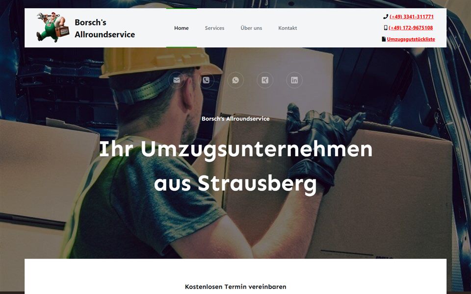 Desktop-Startseite von borschs-allroundservice.de