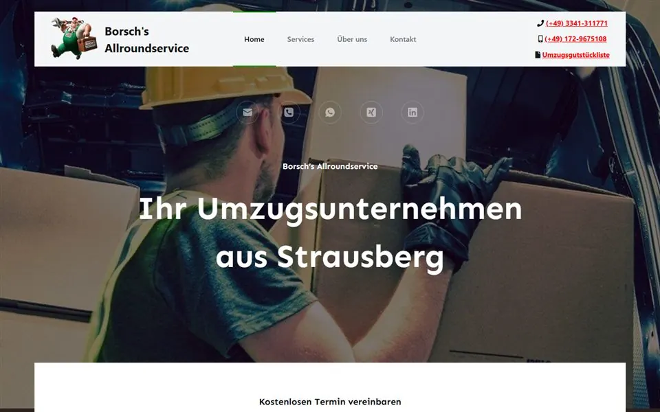 Desktop-Startseite von borschs-allroundservice.de