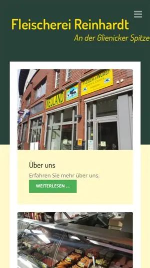 Mobile Ansicht der Startseite von neuland-reinhardt.de