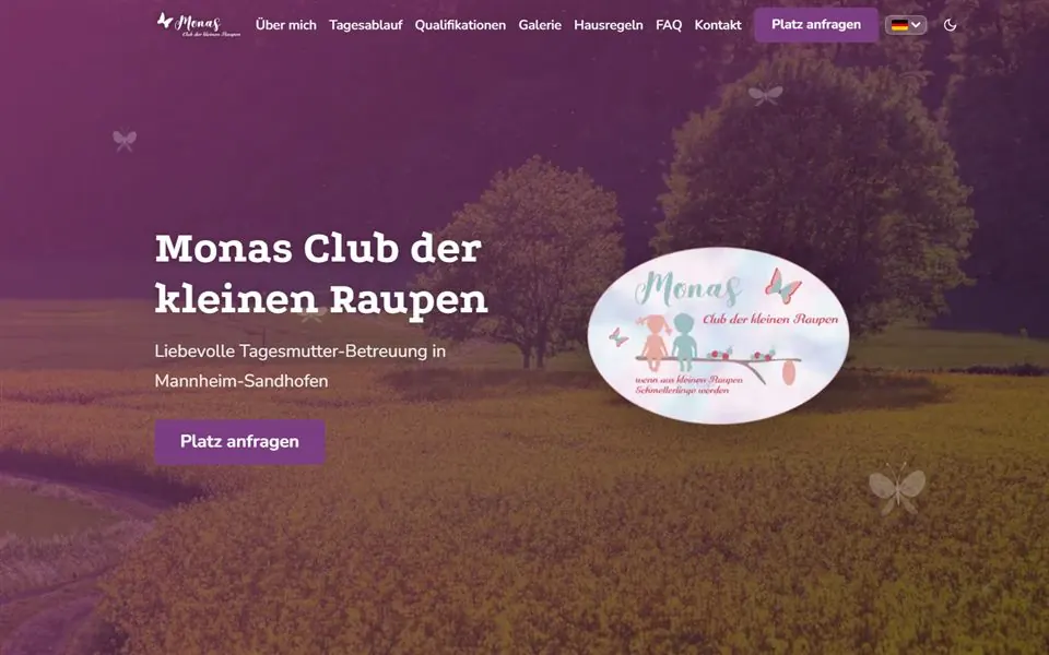 Desktop-Startseite von tagesmutter-roos-mannheim.de